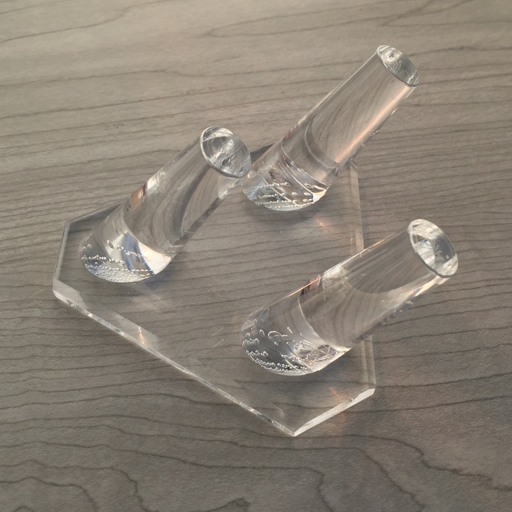 Ring Stand / Holder - Clear Three Ring Display • SOLID professional quality. - Picture 6 of 8